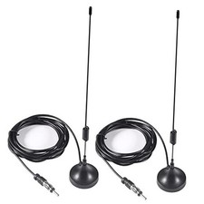 2pcs Universal Car Stereo Antenna - FM AM Radio Antenna with Magnetic Base for picture