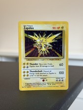 Zapdos 16/102 Holo Rare 1999 Pokemon Base Set Unlimited MP picture