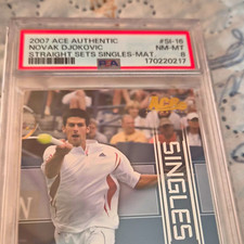 Ace Authentic Novak Djokovic Singles-Mat Materials SI-16 PSA 8 picture