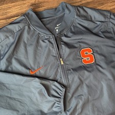 Nike Syracuse Dri Fit Pullover Mens  1/4 Zip Sideline Windbreaker XXL Navy Blue picture