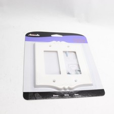 Amerelle Charleston 2 Gang Rocker Composite Wall Plate White 39RRW picture