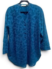 Vintage Victoria’s Secret Gold Label Teal Burnout Tunic P/S picture
