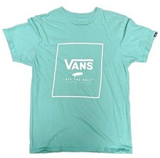 VANS Off The Wall Men's Green Size S Graphic Logo Crew Neck Cotton Knit Tee picture