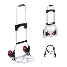 Uimoso Folding Hand Truck Aluminum Luggage Trolley Cart Dolly 176lbs Bungee Cord picture