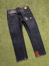 DSQUARED2 Men's Dark Wash Blue Denim Jeans Slim Straight Distressed Logo 50 picture