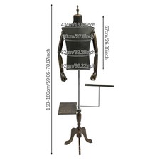 Male Mannequin, Dress Half Body, Adjustable Height Male Mannequin picture