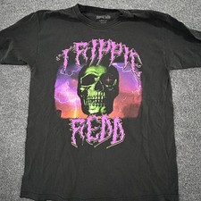 Trippie Redd T-Shirt Mens Size Large Black Graphic Lightning Rap Tee Hip Hop picture