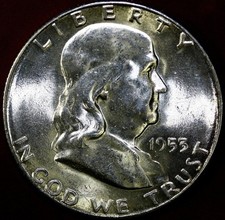 1953-S 50C  Franklin Half Dollar BU UNCIRCULATED #Q42 picture