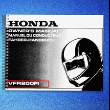 HONDA VFR800FI Owners Manual 1997 - FASTENED - COVERING - XL FOLDOUT PAGES picture