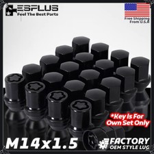 20 Pc Jaguar OEM Wheel Lock Black M14x1.5 7/8