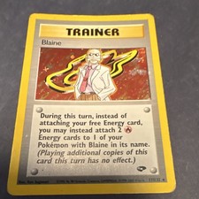 Pokémon TCG Blaine 17/132 Gym Challenge Holo Rare Trainer Card English picture