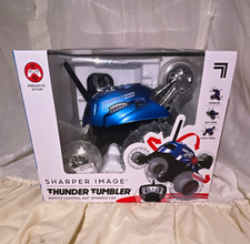 Sharper Image Thunder Tumbler RC 360° Spinning Car w/ LED Lights Blue/Black picture