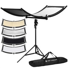 U-Shape Reflector Curved Reflector 100x45cm with 4-in-1 Reflective Fabric, Bl... picture