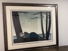 Will Barnet “Reclining Woman” 1982 Signed Lithograph #268/300 Framed picture
