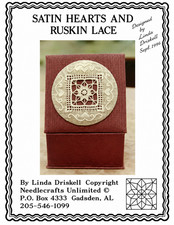 VHTF Linda Driskell VICTORIAN Satin Hearts Box & Ruskin Lace & Linen KIT Signed picture
