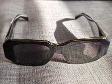 Prada PR 17WS Black Rectangle Sunglasses Dark Lens NEW picture