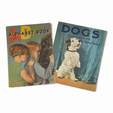 Vintage 1930s Children’s Books Lot of 2 Alphabet Book & Dogs Diana Thorne picture