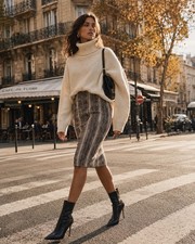 Lanvin Été 2012 Python Jacquard Knit Pencil Skirt Sz S NWOT picture