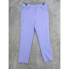 Carlisle Pants Womens Size 6 Purple Straight Leg Stretch Pockets Quiet Luxury picture