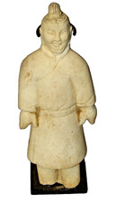 Antique Chinese Han Carved Marble Figure w/ Stand Minqgi c 206 BC-220 AD  8.5