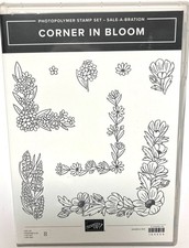 NEW Corner in Bloom Acrylic Stamp Set Stampin' Up 164959 corners cards scrapbook picture