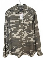 NWT Express Boyfriend Camo Utility Shirt Jacket Women’s Small Military Overshirt picture