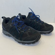 Merrell Accentor 3 J135483 Mens 8.5 Black Blue Suede Hiking Trail Shoes Lace Up picture