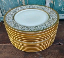 12 Vintage Heinrich & Co Pickard Selb Bavaria Gold Encrusted Plates 11