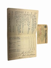 WWI Soldier's Individual Pay Record book, with registration card - preserved picture