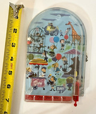 Vintage Mini Tabletop Pinball Skill Game w/ Plunger, Birds Animals Theme picture