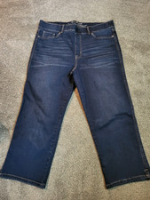 Women's Gloria Vanderbilt High Rise Capri Dark Stretch Pull on Jeans Size 18 picture