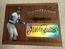 2002 Leaf Clubhouse Signatures Ryne Sandberg Bronze #02/25 Auto Cubs HOF picture
