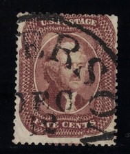 US Stamp Scott # 28 Red Brown 5cent Jefferson Type I - Used picture