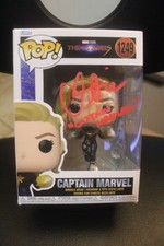 Signed Funko Pop#1249 - The Marvels - Captain Marvel, Brie Larson  + COA picture