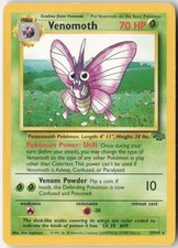 Venomoth 29/64 Rare Jungle Pokemon Unlimited Moderately Played picture