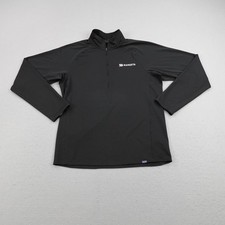 Patagonia Shirt Mens XL Black Capilene Baselayer Polartec Grid Fleece 1/4 Zip picture