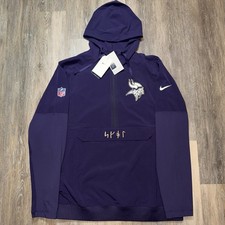 Authentic Nike Minnesota Vikings Rivalries Jacket Sideline Anorak Hoodie Skol picture