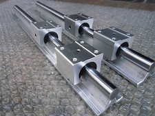 2X SBR10-600mm 10MM FULLY SUPPORTED LINEAR RAIL & 4 pcs SBR10UU Block Bearing  picture
