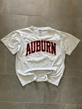 Vintage 90s Auburn T-Shirt Russell L Grey College picture