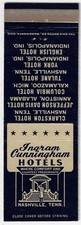 Matchbook Cover Ingram Cunningham Hotels Clarkston Tulane Hotel Nashville Tenn. picture