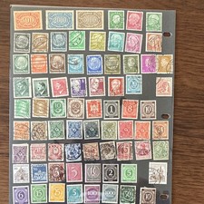 Germany Deutsches Reich Used Stamp Lot Off Paper Handstamped Historical Figures picture