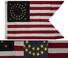 COTTON Union Cavalry Guidon 2x3 ft Embroidered Flag Civil War 35 Star Army  picture