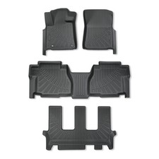 TPE Black Floor Mats 3 Row Liner Set For Toyota Sequoia 2012-21 2022 4PCS USA picture