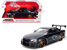 1999 NISSAN SKYLINE GT-R (R34) RHD MAGIC PURPLE 1/24 DIECAST MODEL BY JADA 38056 picture