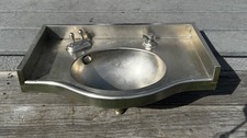 Antique Pullman SINK Railroad Train Car Sink Nickel Finish Ca 1915-20 picture