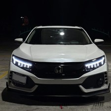 Pair Full LED Headlights Faros For 2016-21 Honda Civic 10th Gen Sequential Lamps picture