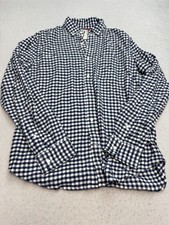 Relwen Shirt Mens Large Blue Check Flannel Long Sleeve Button Up Casual picture