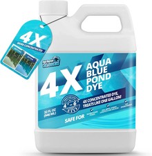 Aqua Blue Pond Dye 4X Concentrate, Lake & Pond Dye Blue for Aqua Blue Water New picture