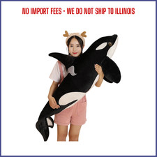 50cm Lifelike Orcinus Orca Whale Plush Toy Stuffed Animal  picture