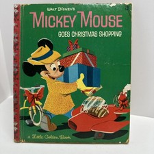 Walt Disney's Mickey Mouse Goes Christmas Shopping from 1953 Golden Book 1st ed. picture